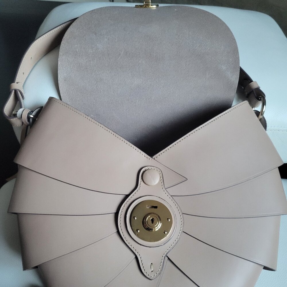 Boldrini Selleria Leather Beige Handbag / Shoulder Bag - Picture 2 of 5